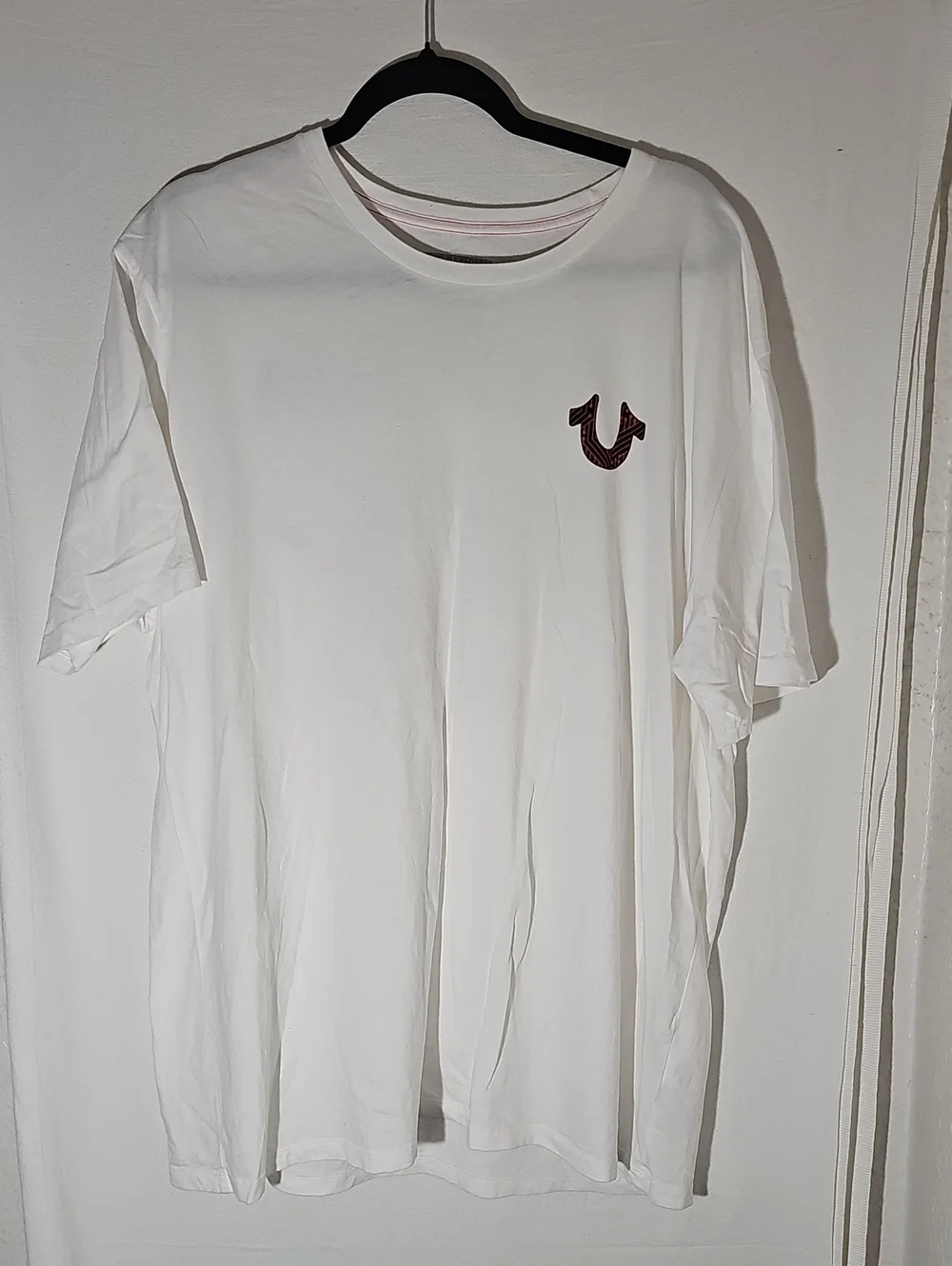 True Religion White Short-Sleeve Crew Tee with Small Logo